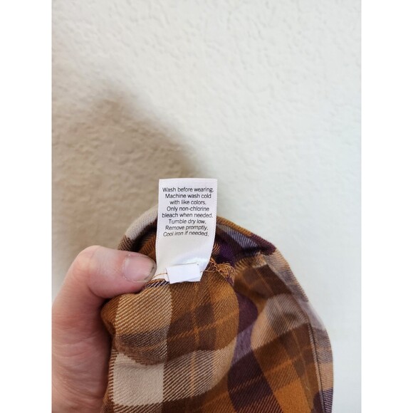 SO Juniors 5 Skirt Brown Plaid Button Front Mini Elastic Waist Fall Academia - Picture 9 of 9